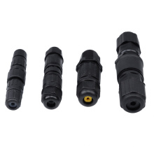 Black Plastic Connector Gland IP68 WaterproofCable Range 4-7MM, Shielded, Field Installable 2 PACK